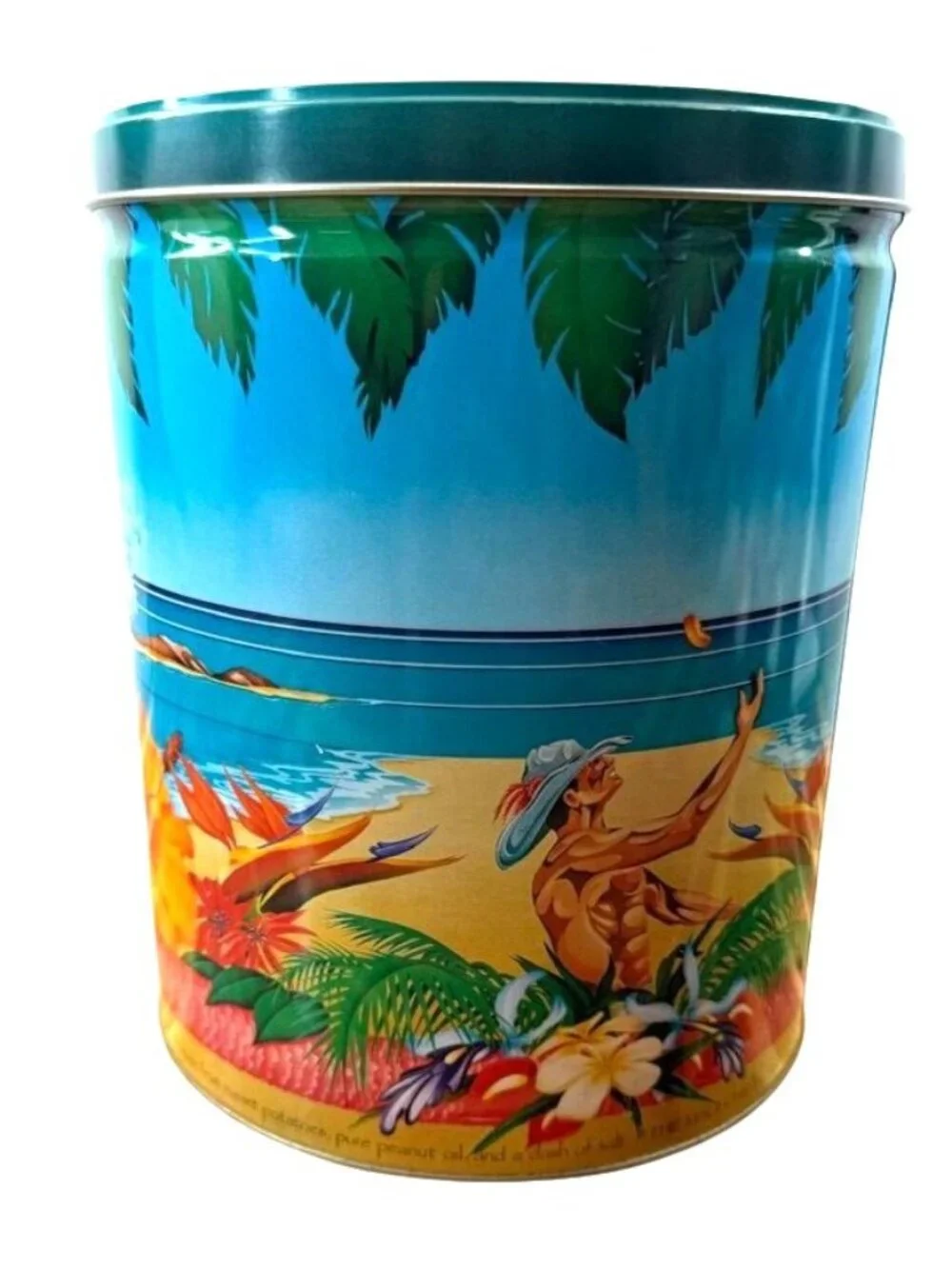 Vintage 1986 The Maui Chip Collector Tin Canister Hawaii No-Ka-Oi